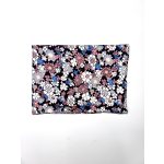 Virágos pamut körsál szürke polár béléssel