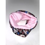 Virágos pamut körsál rózsaszín polár béléssel